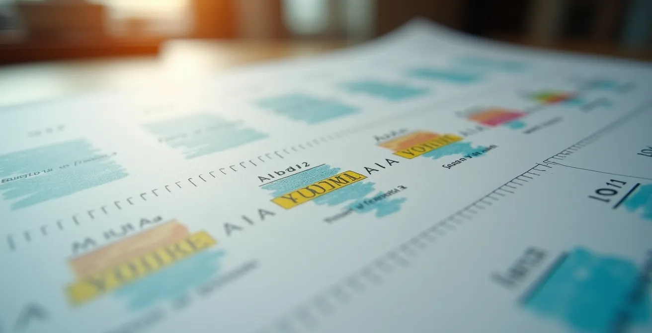 Gros plan sur un planning de déménagement avec marqueurs colorés et dates clés