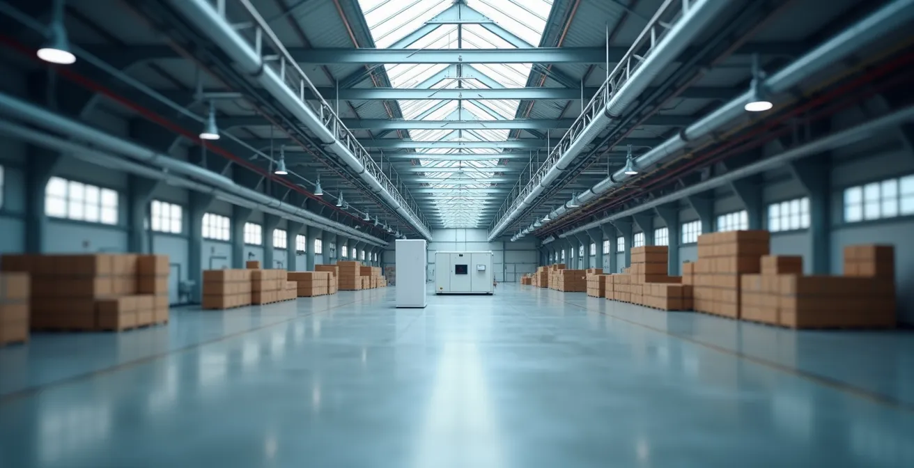 Système moderne de contrôle de température dans un entrepôt